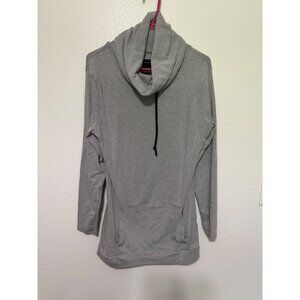Lilly & Lottie Tunic Mini Dress Gray Sweatshirt Cowl Neck Womans XL